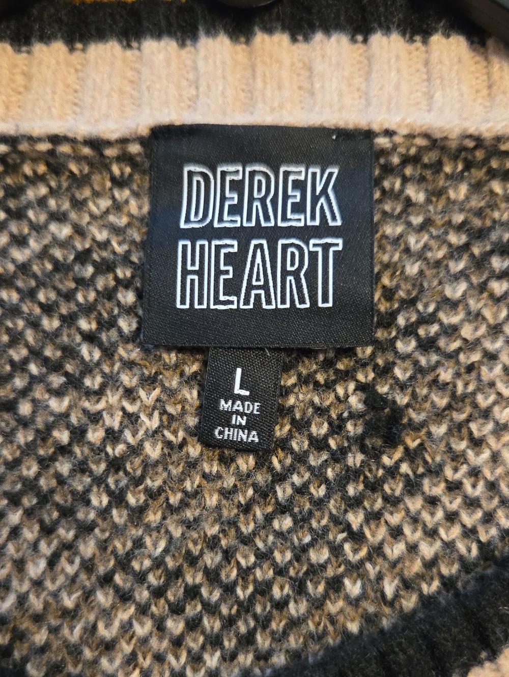 NWT "Derek Heart" Leopard Print Knit Cropped Cardigan Sweater Woman's Size Large - Picture 4 of 5